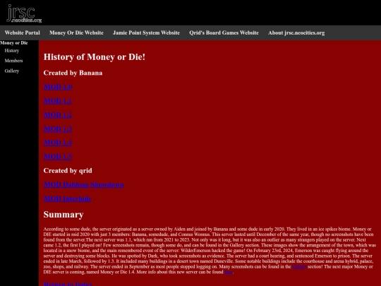history screenshot