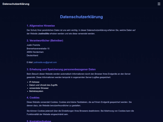 datenschutz screenshot