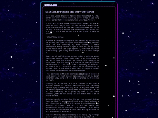 journal/posts/2023/march/SelfishAndArrogant screenshot