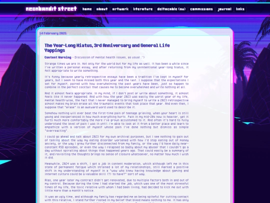 journal/posts/2025/february/SiteAnniversary screenshot