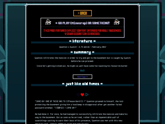 literature/deltarune/JustLikeOldTimes screenshot