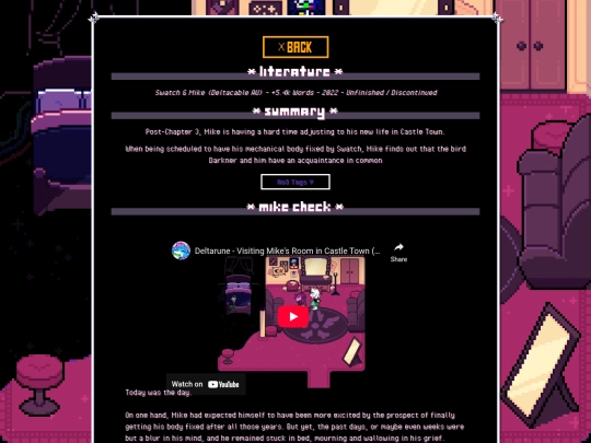 literature/deltarune/MikeCheck screenshot