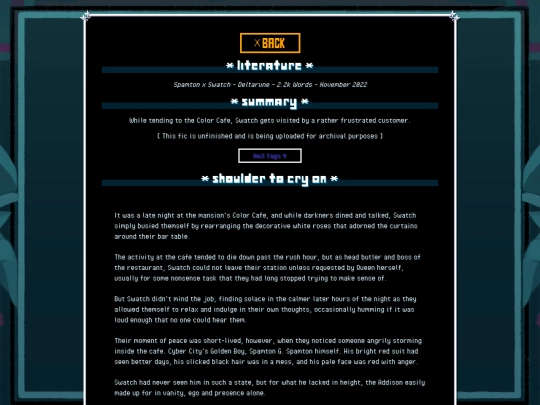 literature/deltarune/ShoulderToCryOn screenshot