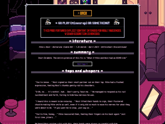literature/deltarune/TapsAndWhispers screenshot