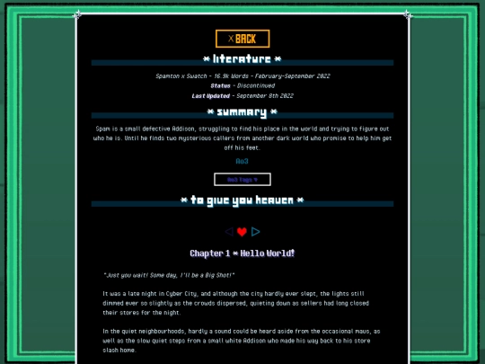 literature/deltarune/ToGiveYouHeaven/ch1 screenshot