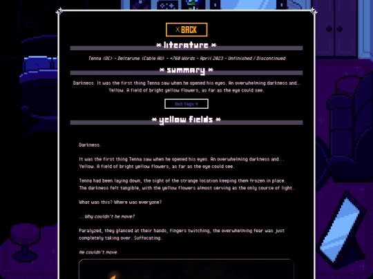 literature/deltarune/YellowFields screenshot