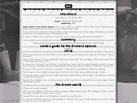 literature/drimare/CandisGuideToTheDrimareSpecies screenshot