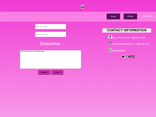 contact screenshot