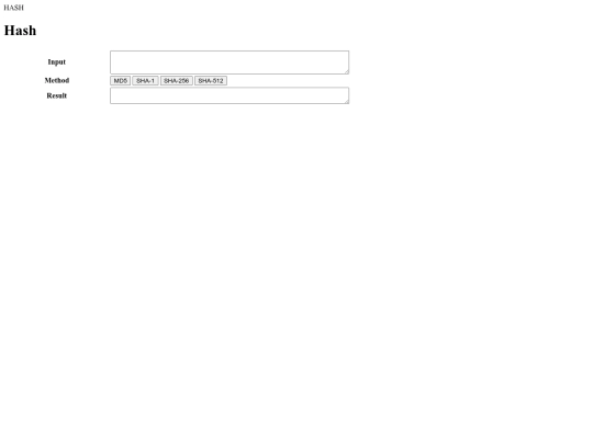 hash/hashes screenshot