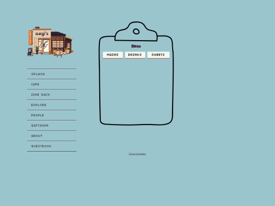 menu screenshot