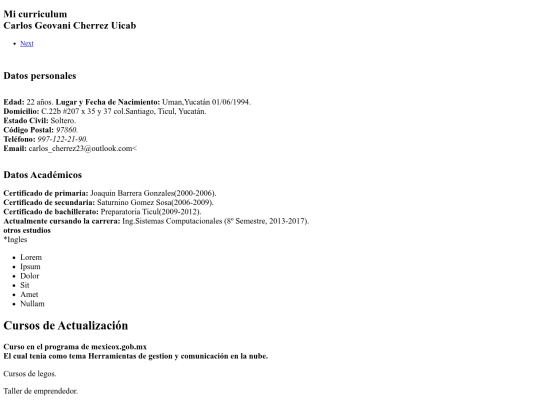 index screenshot