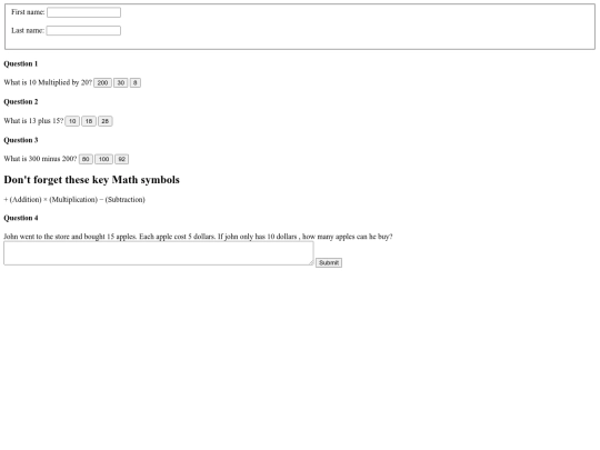 Mathquiz screenshot
