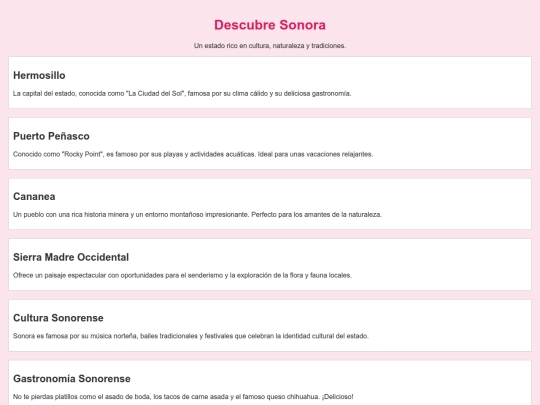 practicashtml/sonora screenshot