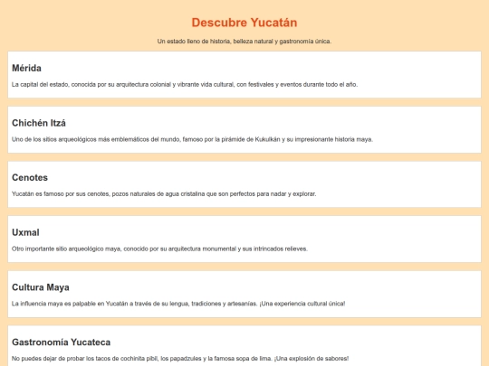 practicashtml/yucatan screenshot