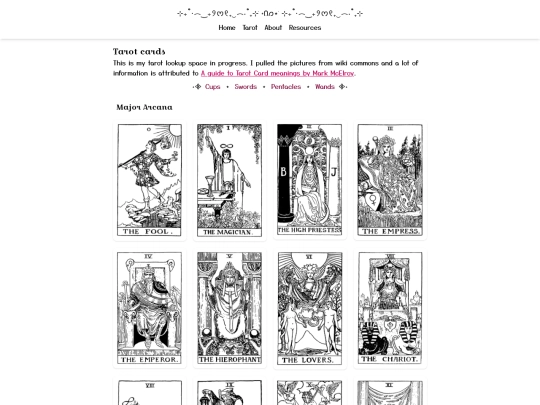 tarot screenshot