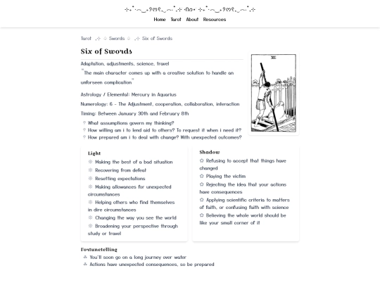 tarot/swords/swords-6 screenshot