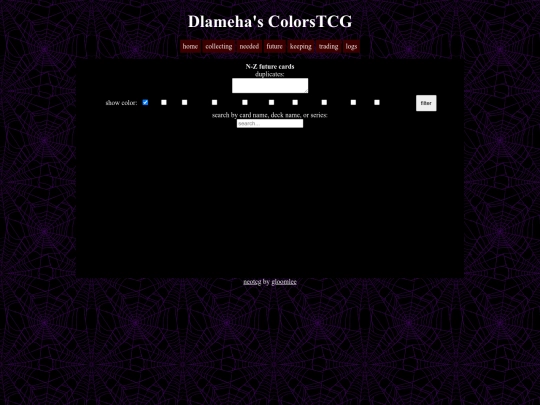 colorstcg/futurecardsN-Z screenshot