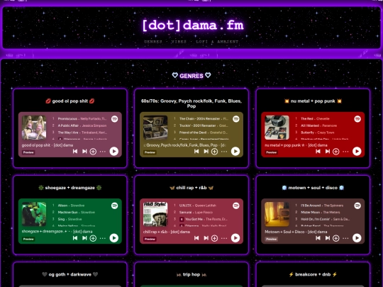 playlists screenshot