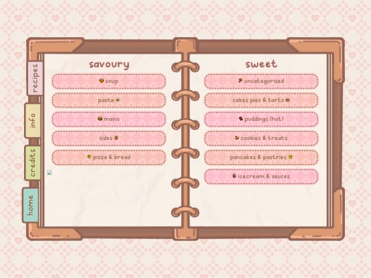 recipes screenshot