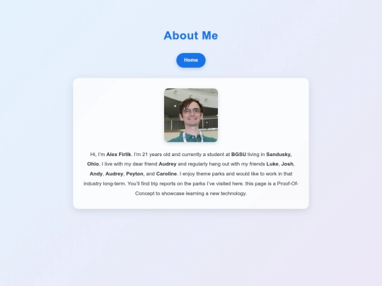 AboutMe screenshot