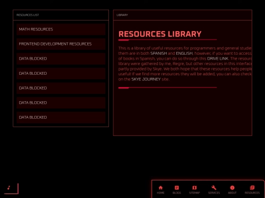 Resources/Library screenshot