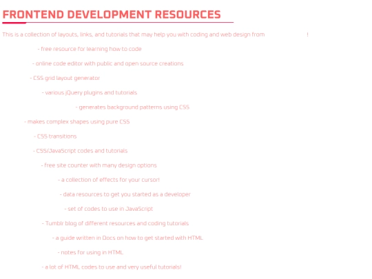 Resources/Library/list of resources/frontend screenshot