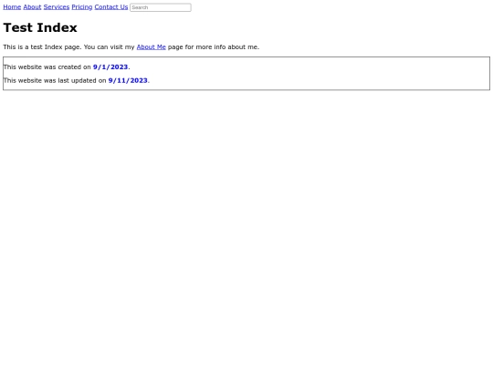 test screenshot