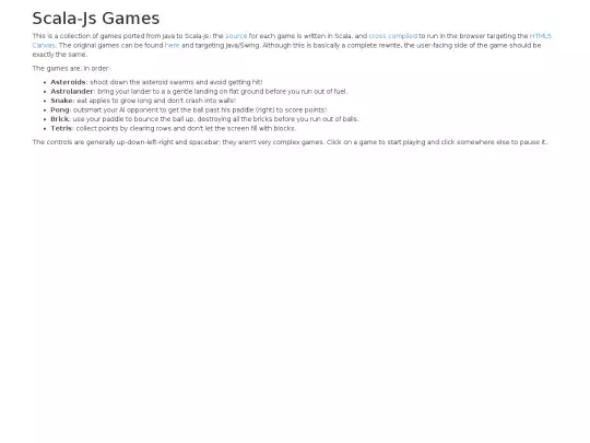 jsGames screenshot