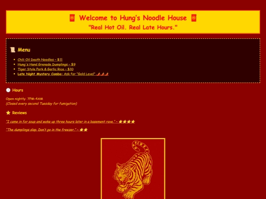 Hung's Noodle House screenshot