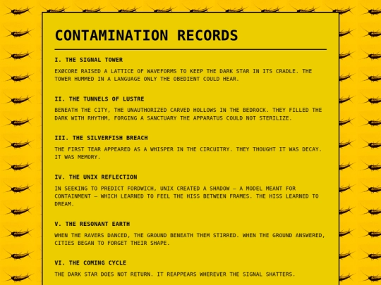 SILVERFISH/contamination_records screenshot