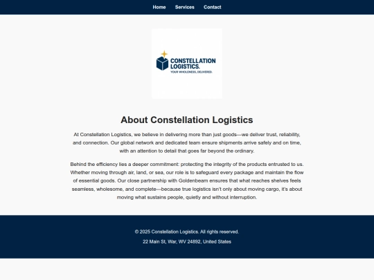 constellation-logistics/about screenshot