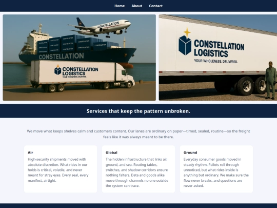 constellation-logistics/services screenshot