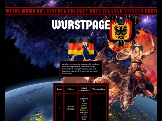 wurstpage screenshot