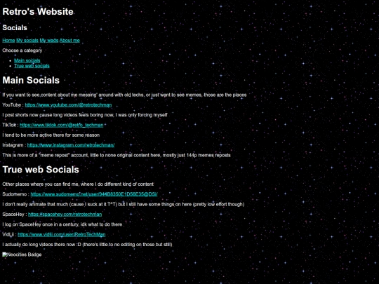 socials screenshot