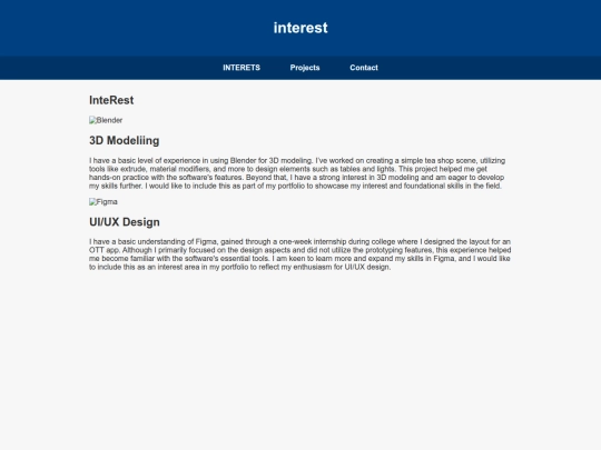 portfolio/interest screenshot
