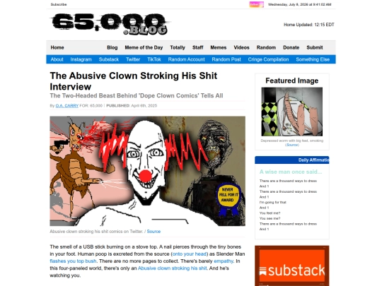 blog/abusive-clown-stroking-his-shit-interview screenshot
