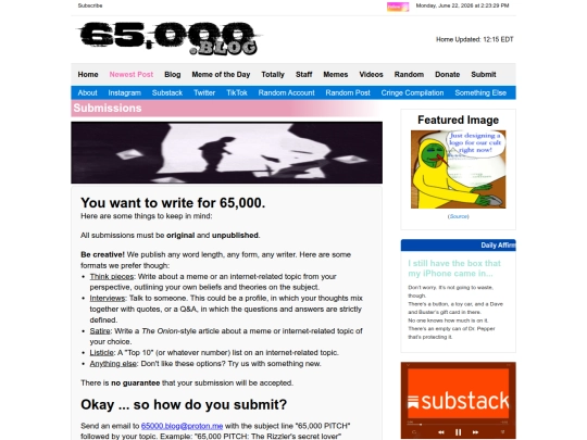 submissions screenshot