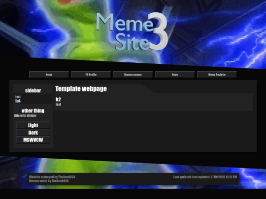 template-webpage screenshot