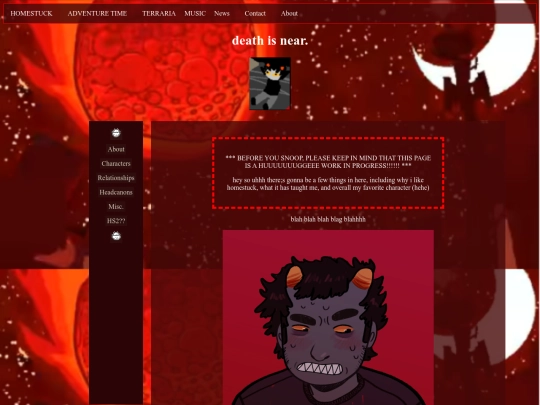 fanpages/homosuck screenshot