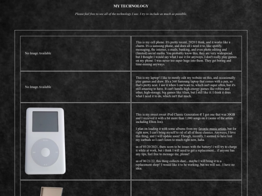 sidebar/techs screenshot