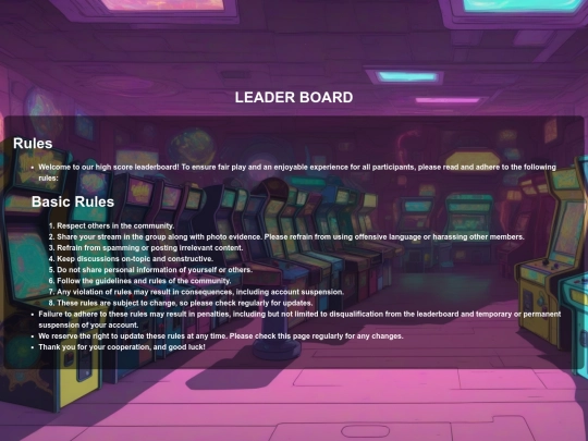 rules screenshot