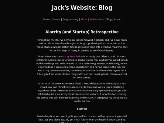 blogs/alacrity-startup-retrospective screenshot