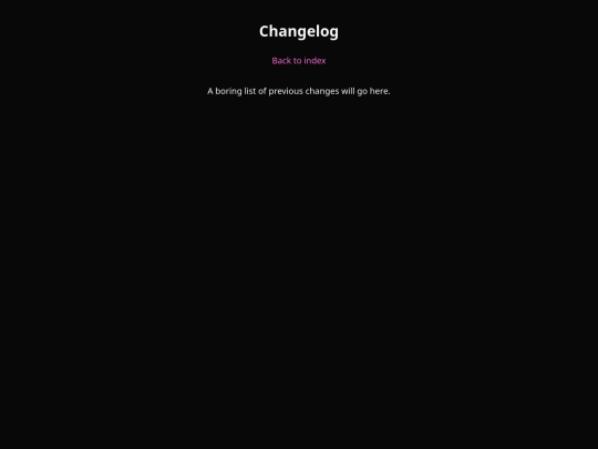changelog screenshot