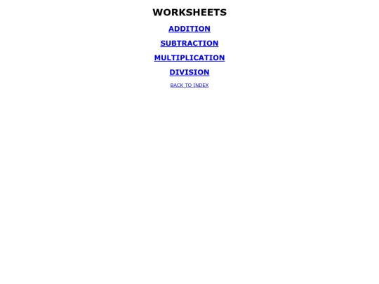 worksheets screenshot