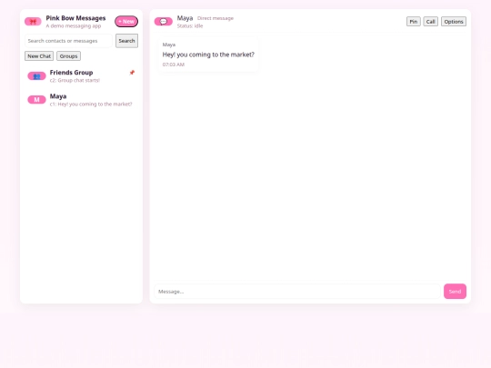 messages screenshot