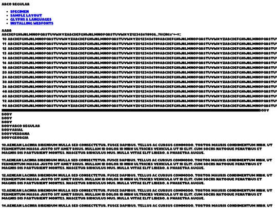 webfontthing/arco-demo screenshot