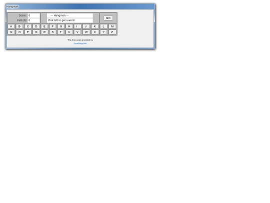 Hangmantest screenshot