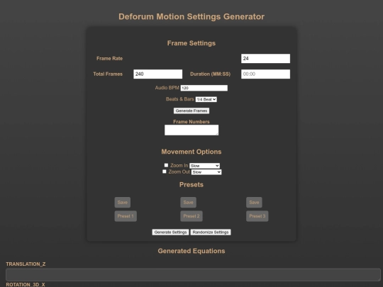 Deforum Motion Generator/deforum_motion_generator-v25 screenshot