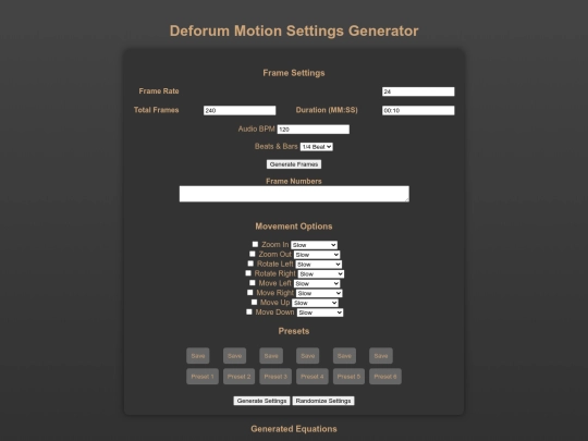 deforum_motion_generator-v24 screenshot