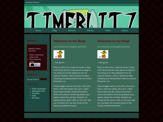 Blog screenshot